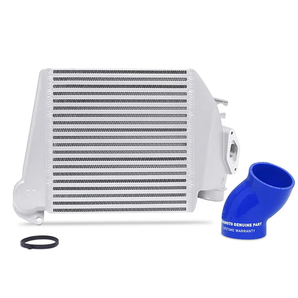 Mishimoto MMTMIC-WRX-08SLBL, Top-Mount Intercooler, Silver Cooler Blue Hoses, fits Subaru WRX 2008-2014
