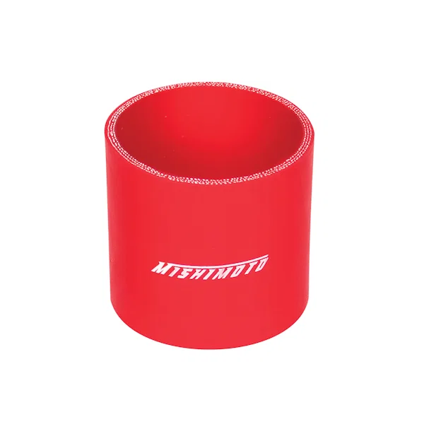 Mishimoto MMCP-25SRD, Straight Coupler, Red, Silicone, 2.50in