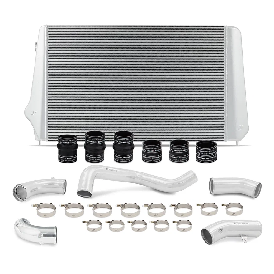 Mishimoto MMINT-DMAX-17KSLP, Intercooler Kit, Silver/Polished, fits Chevrolet/GMC 6.6L Duramax L5P 2017-2019