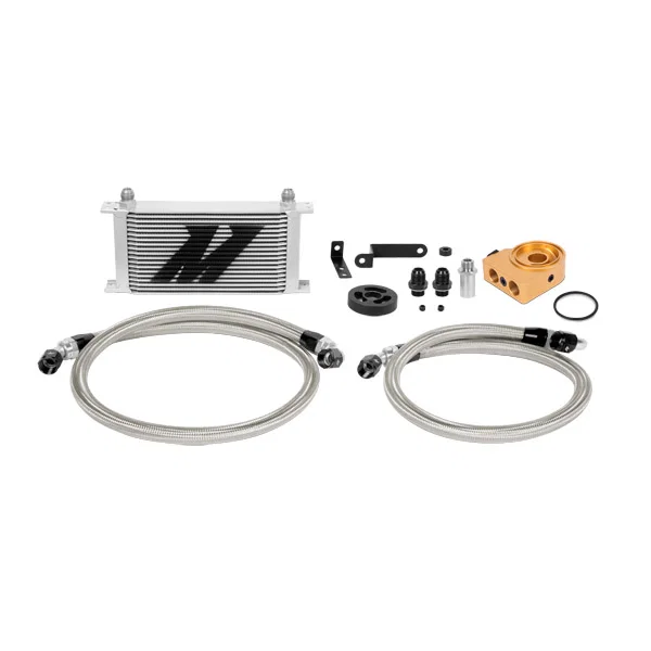 Mishimoto MMOC-WRX-08T, Oil Cooler Kit, Silver, Thermostatic, fits Subaru WRX 2008-2014