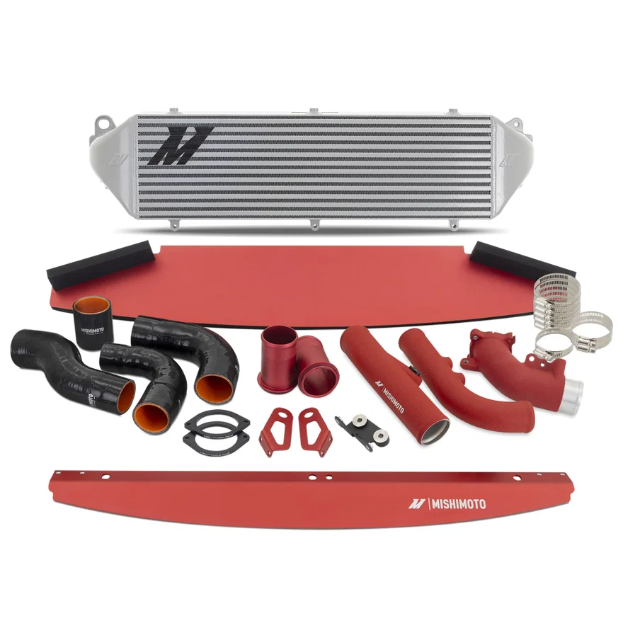 Mishimoto MMINT-GRC-23KSLRD, MMINT-GRC-23K Intercooler Kit, Silver/Red, fits Toyota GR Corolla 2023+