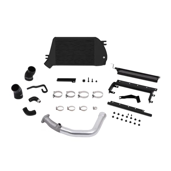 Mishimoto MMTMIC-WRX-15PBK, Top-Mount Intercooler & Charge-Pipe Kit, Black/Polished, fits Subaru WRX 2015-21