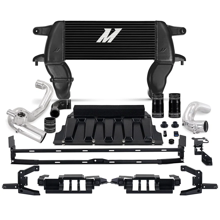 Mishimoto MMINT-BR23-21HKBKP, Intercooler Kit, Black/Polished, High-Mount, fits Ford Bronco 2.3L 2021+