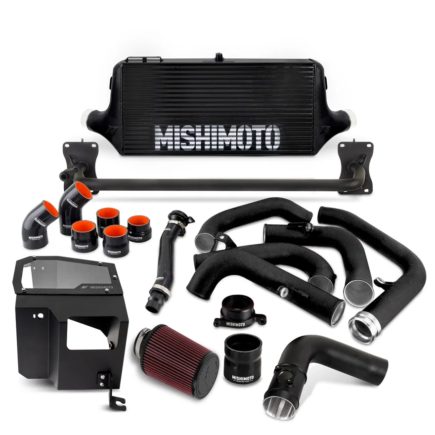 Mishimoto MMINT-WRX-22AIBKBK, Front Mount Intercooler Kit, Black/Black, w/ Intake, fits Subaru WRX 2022+