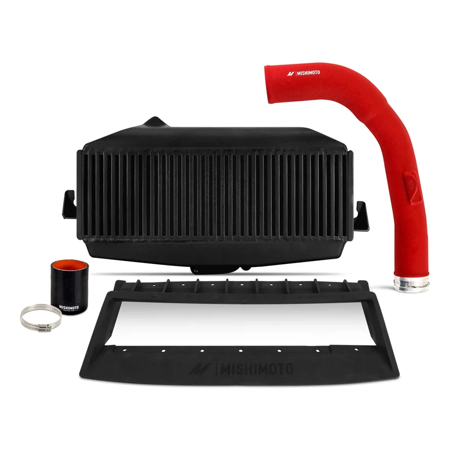 Mishimoto MMTMIC-WRX-22KBKRD, Top-Mount Intercooler Kit, Red Pipe, fits Subaru WRX 2022+