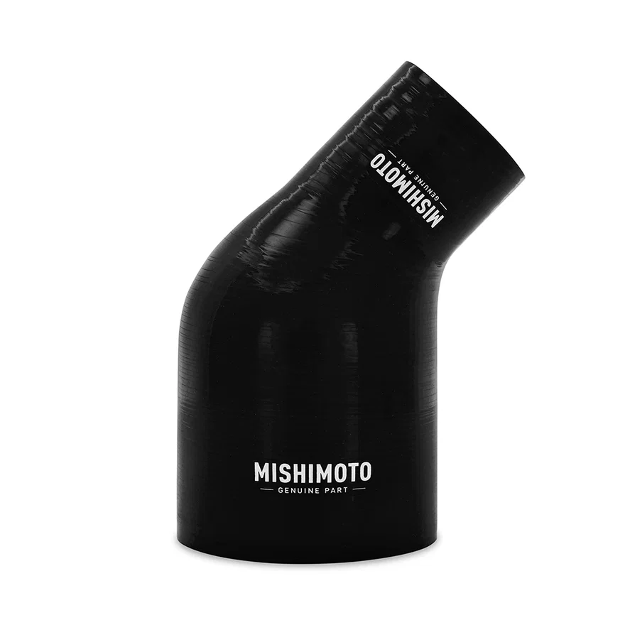 Mishimoto MMCP-R45-2540BK, 45-Degree Transition Coupler, Black, Silicone, 2.50in to 4.00in