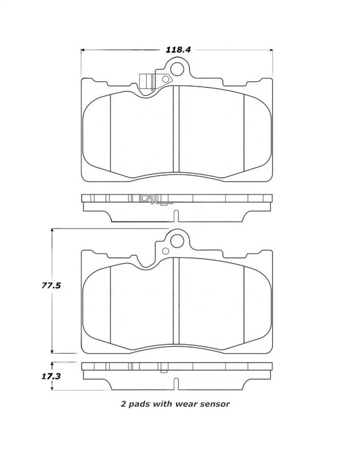 Stoptech 308.11180, Street Touring 06 Lexus GS300/430 / 07-08 GS350 Front Brake Pads