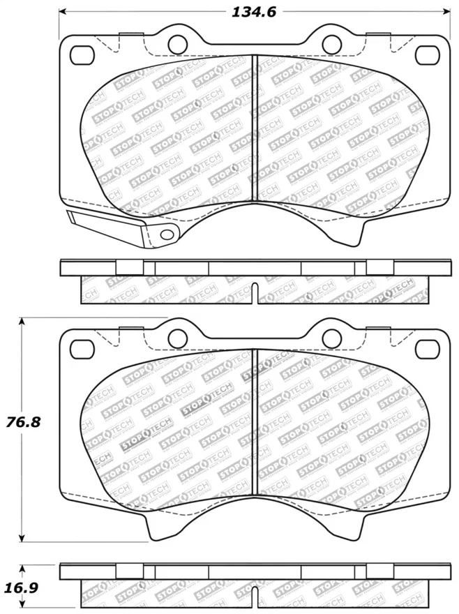 Stoptech 309.09760, Performance 03-09 Lexus GX 470 Front Brake Pads