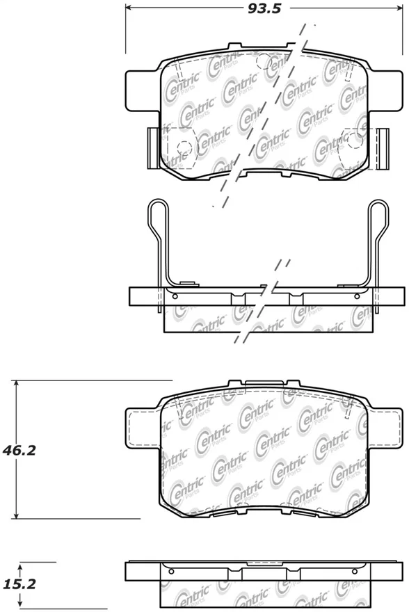 Stoptech 309.14510, Sport Performance 11-17 Honda Accord Rear Brake Pads
