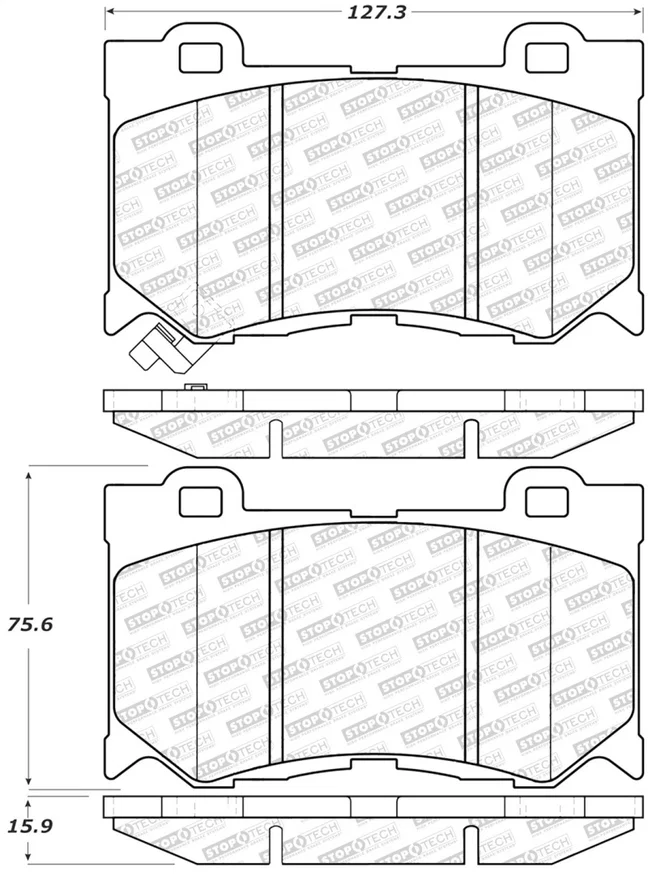 Stoptech 305.13460, Street Select Brake Pads - Front