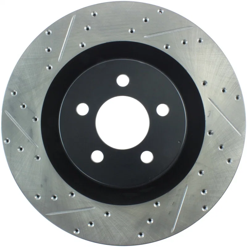 Stoptech 127.63063R, SportStop 06-09 Chrysler SRT-8 Front Right Drilled & Slotted Rotor