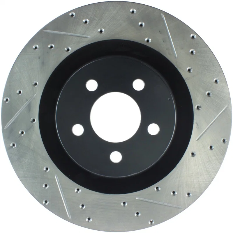 Stoptech 127.63063L, SportStop 06-09 Chrysler SRT-8 Front Left Drilled & Slotted Rotor