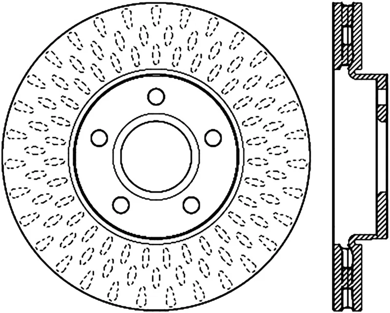 Stoptech 126.61100SR, Slotted Sport Brake Rotor
