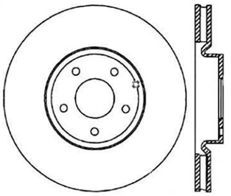 Stoptech 127.42079R, SportStop 6/02-08 Nissan 350Z / 8/02-04 Infiniti G35 Slotted & Drilled Rear Right Rotor