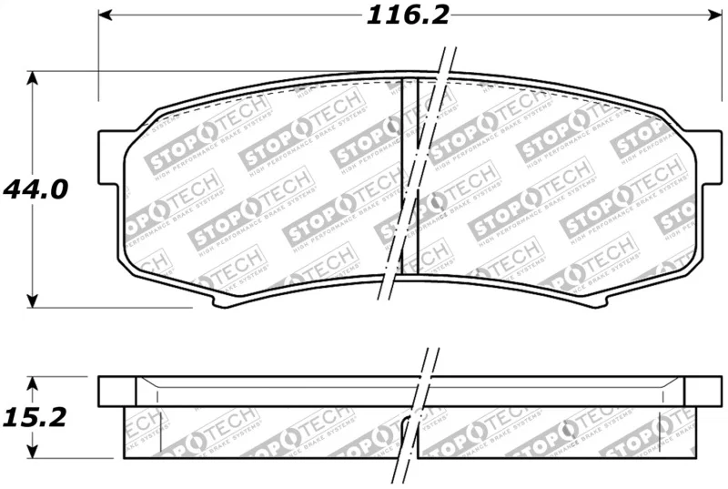 Stoptech 308.06060, Street Brake Pads - Rear