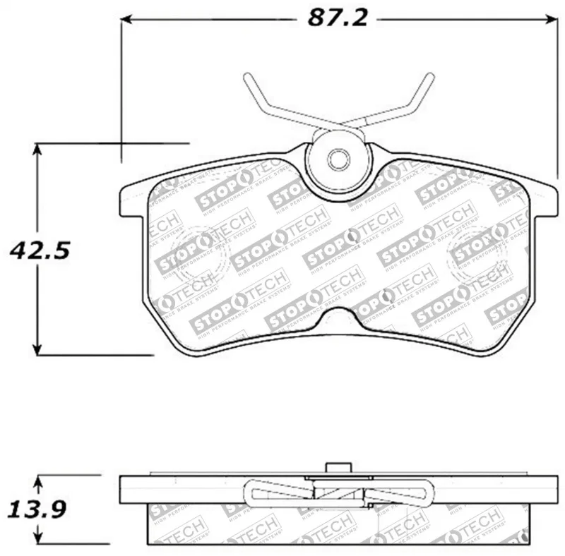 Stoptech 308.08860, Street Touring Brake Pads for Ford