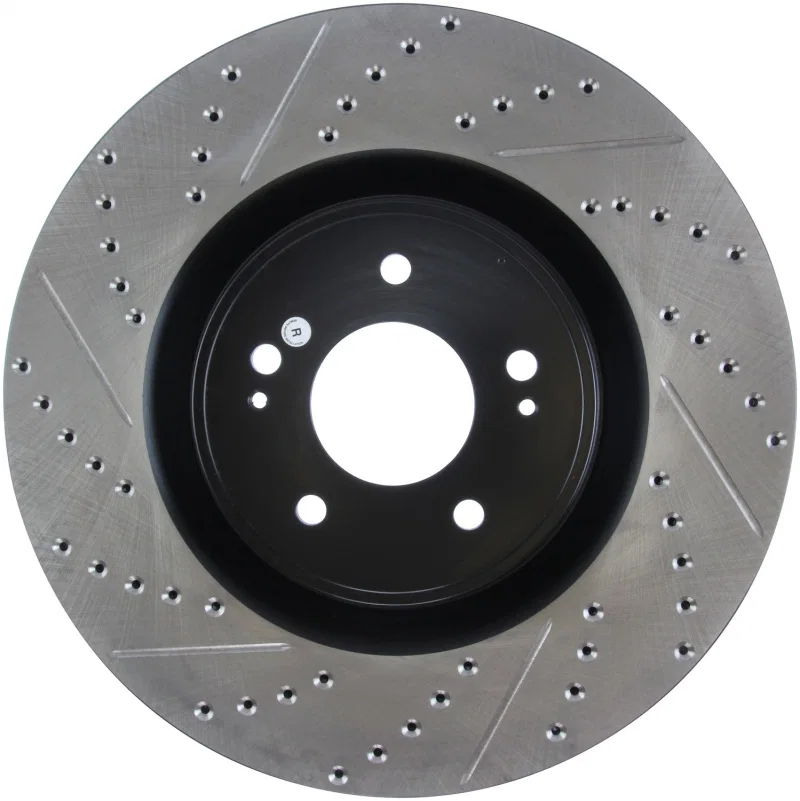 Stoptech 127.46076R, Slotted & Drilled Sport Brake Rotor for Mitsubishi Lancer