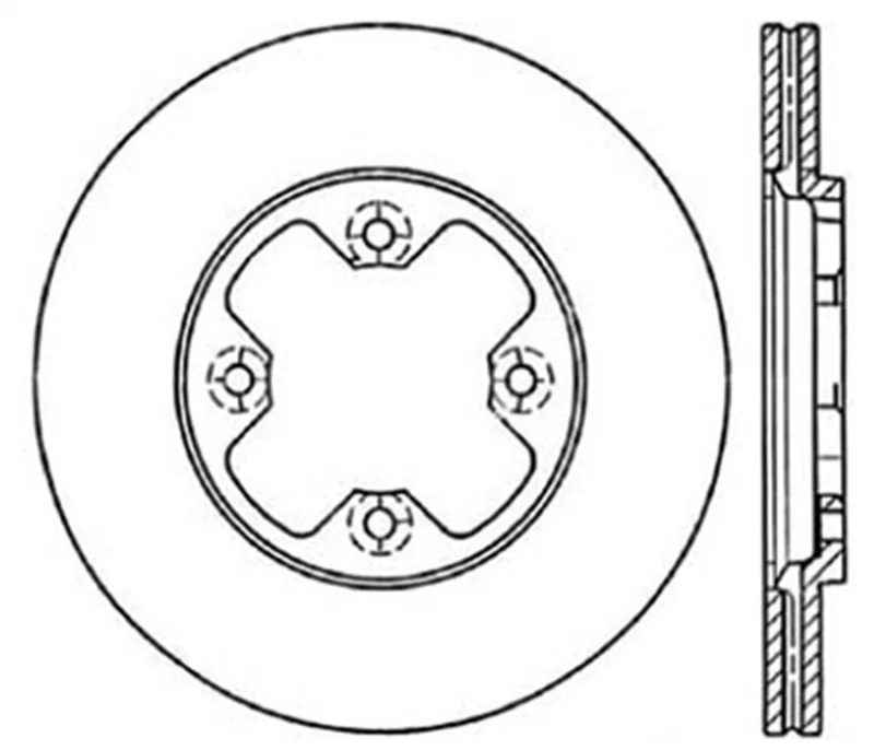 Stoptech 127.42005R, Slotted & Drilled Sport Brake Rotor for Nissan 280ZX