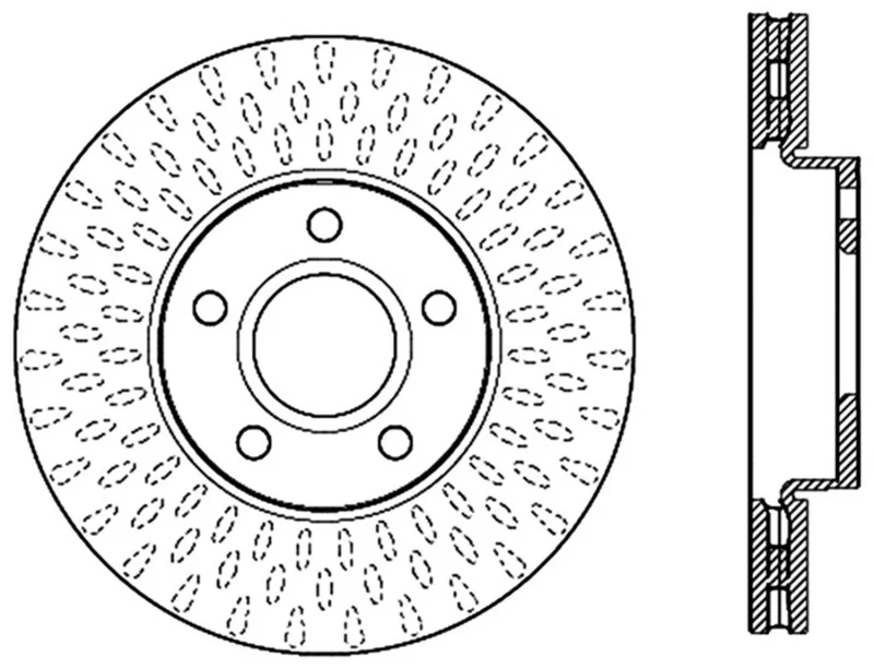 Stoptech 126.61100SL, Slotted Sport Brake Rotor