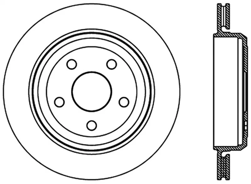 Stoptech 126.58007SL, Slotted Sport Brake Rotor 11-17 Jeep Grand Cherokee (Excludes SRT8)