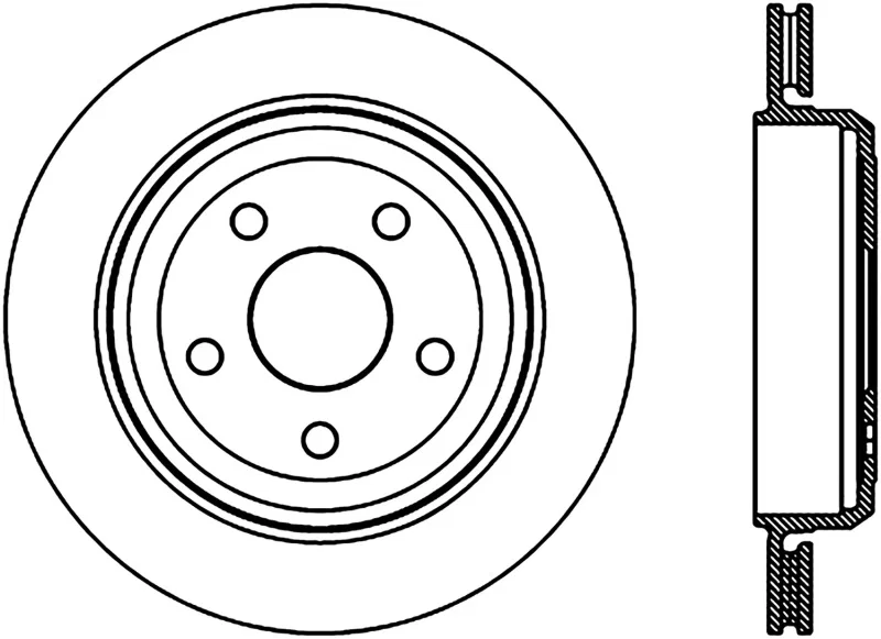 Stoptech 126.58007SR, Slotted Sport Brake Rotor 11-17 Jeep Grand Cherokee (Excludes SRT8)