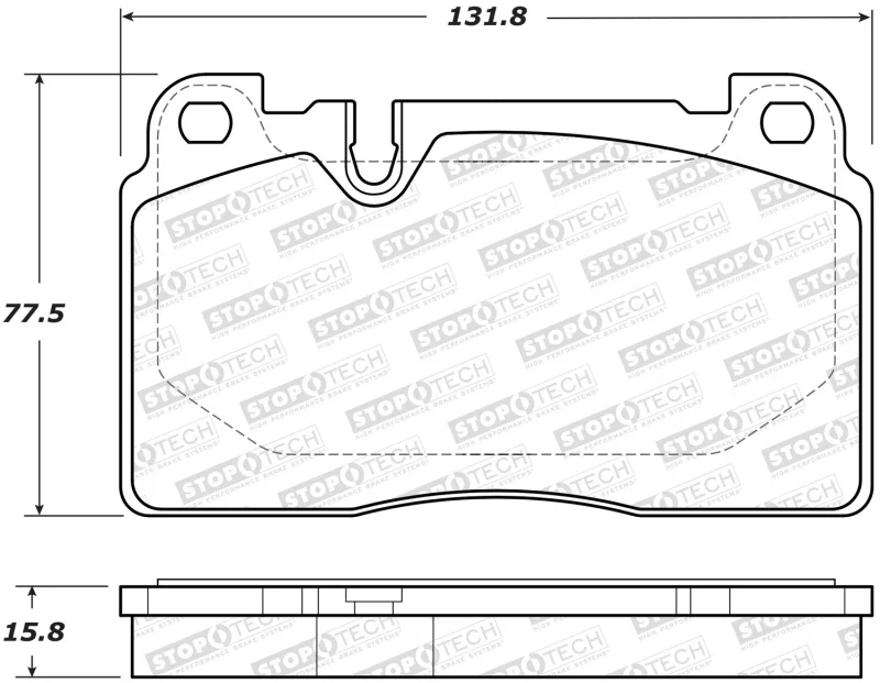Stoptech 308.16630, 07-15 Audi Q7 Street Performance Front Brake Pads