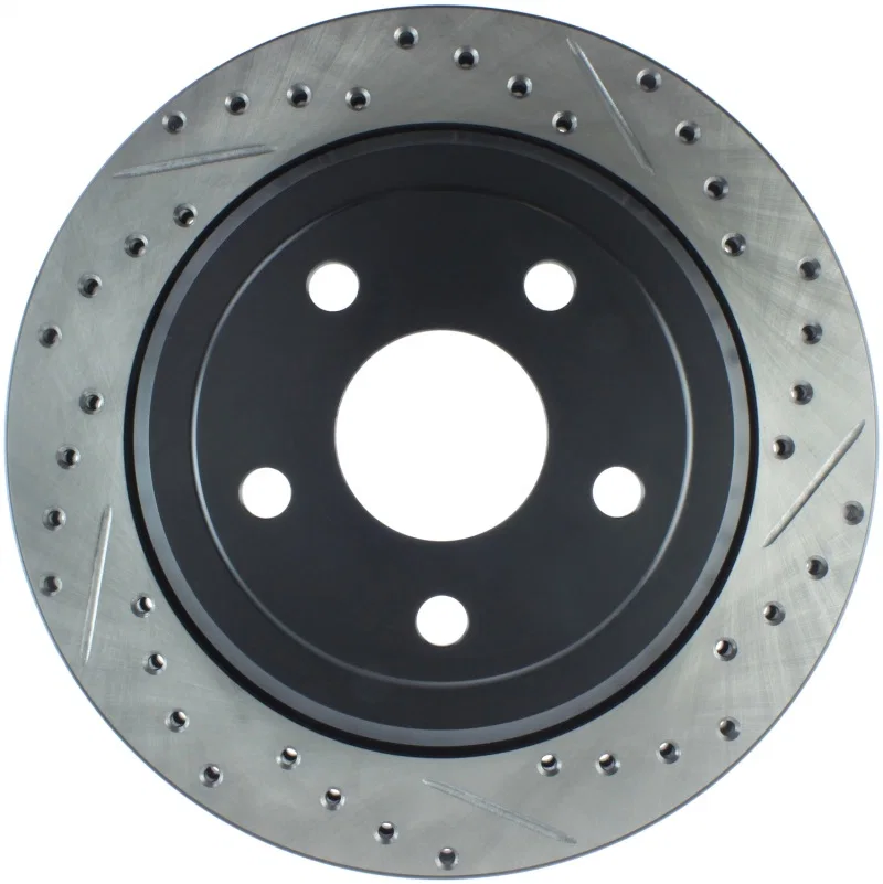 Stoptech 127.58007L, Slotted & Drilled Sport Brake Rotor 11-15 Jeep Grand Cherokee (Excludes SRT8)
