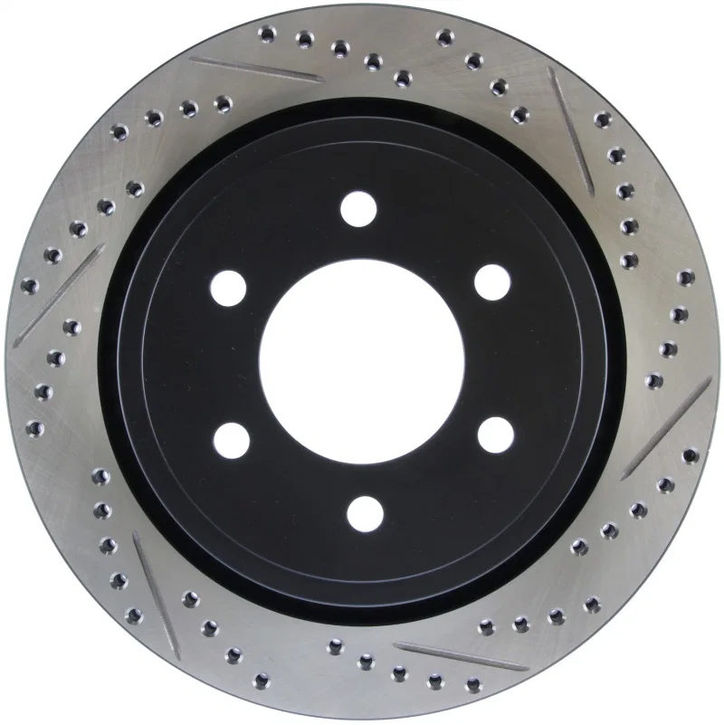 Stoptech 127.65135L, Slotted & Drilled Sport Brake Rotor for Ford F-150