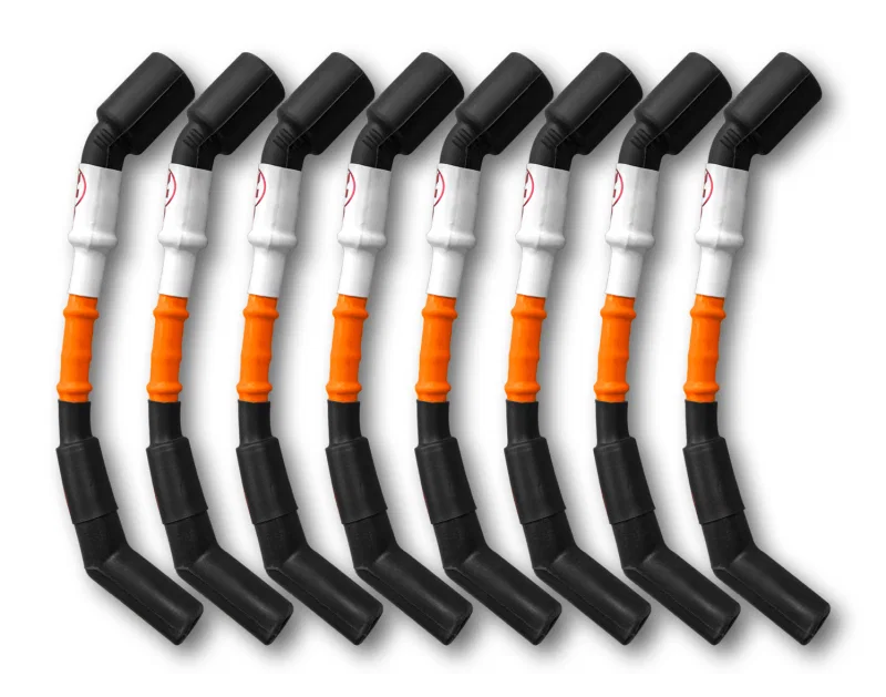 Kooks Headers 750203, 10mm Spark Plug Wires - Orange w/Black Boots (8 pc. Set)