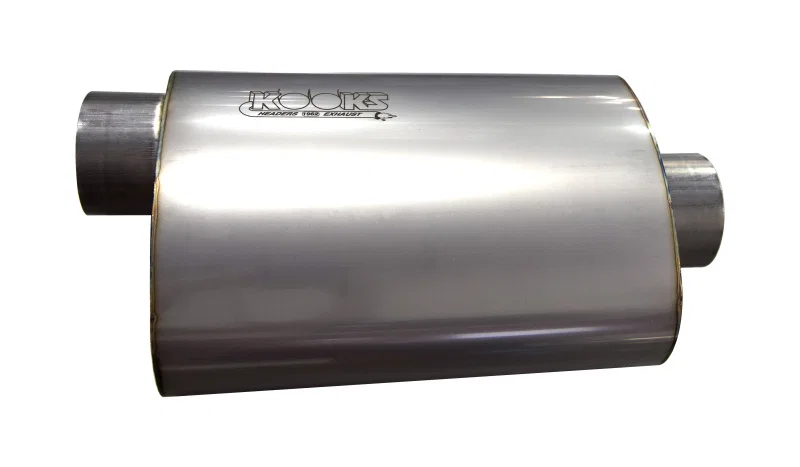 Kooks Headers MUF-018, 3in Oval Center/Offset Muffler 12in Long Body Stainless Steel
