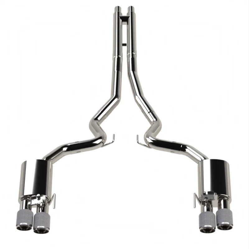 Kooks Headers 11514570, 18-24 Ford Mustang GT 5.0 3in. Valved Touring Cat-Back Exhaust - Carbon Tips