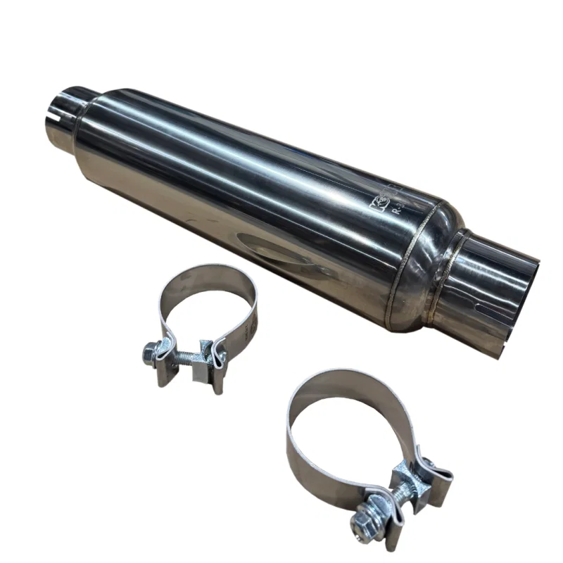 Kooks Headers R300-14-CI, 3in. Round Clamp In Muffler 14in. Long Polished Stainless Steel