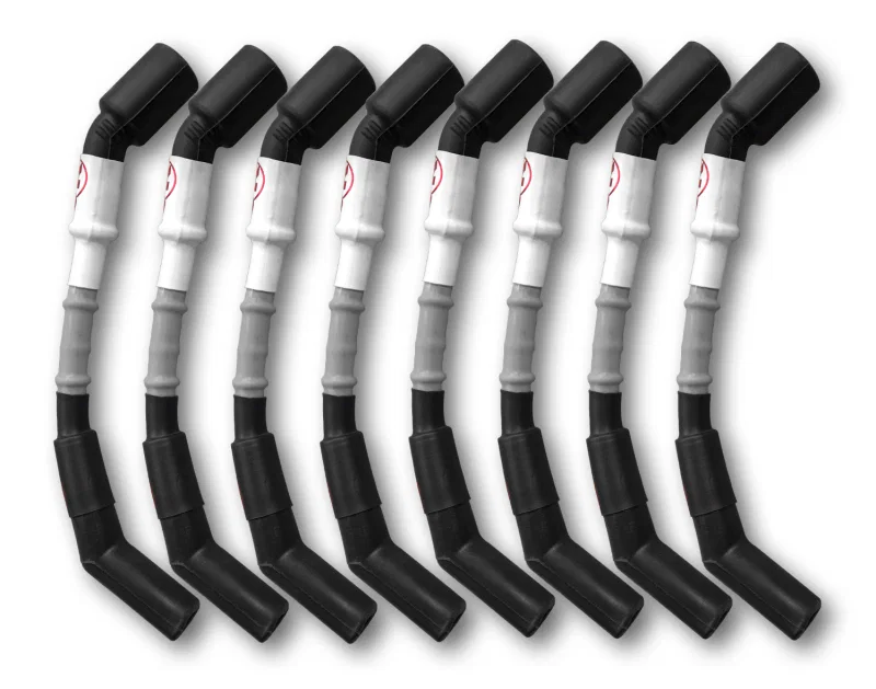 Kooks Headers 750202, 10mm Spark Plug Wire - Grey w/Black Boots (Set of 8)