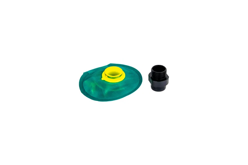 Fuelab 83811, In-Tank Fuel Sock Kit 65 Micron Nylon Mesh w/-8AN Adaptor Fitting for 484xx Series Pumps