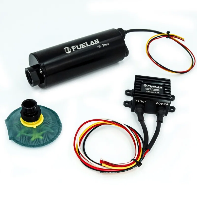 Fuelab 20811, In-Tank Twin Screw Brushless Fuel Pump Kit w/Remote Mount Controller/65 Micron - 300 LPH