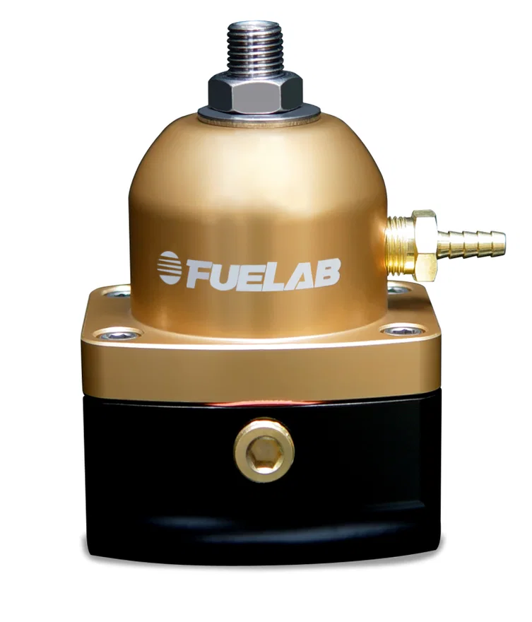 Fuelab 51501-5, 515 EFI Adjustable FPR 25-90 PSI (2) -10AN In (1) -6AN Return - Gold