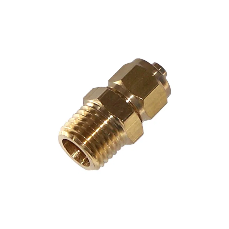 Kleinn Air Horns 51414, 1/4In OD Tubing 1/4In M NPT Straight Compression Fitting