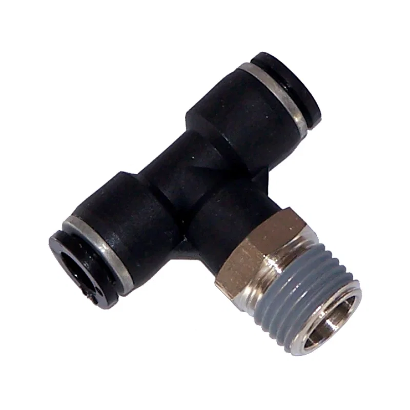 Kleinn Air Horns 51414BT, 1/4In OD Tubing 1/4In M NPT T Push-to-Connect Fitting