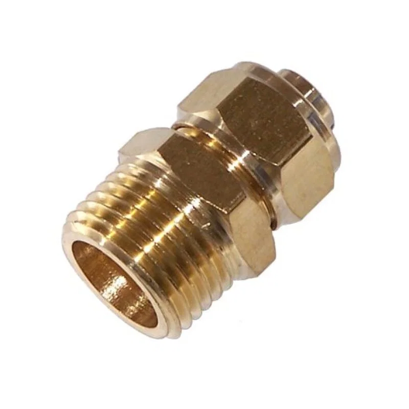 Kleinn Air Horns 51212, 1/2In OD Tubing 1/2In M NPT Straight Compression Fitting