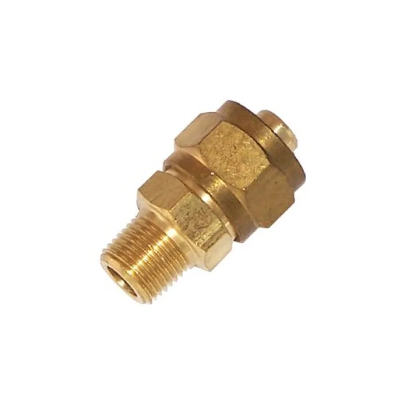 Kleinn Air Horns 51214, 1/2In OD Tubing 1/4In M NPT Straight Compression Fitting