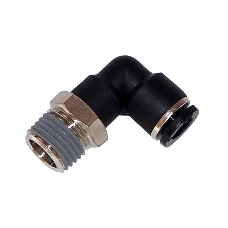 Kleinn Air Horns 51414PL, 1/4In OD Tubing 1/4In M NPT Elbow Push-to-Connect Fitting
