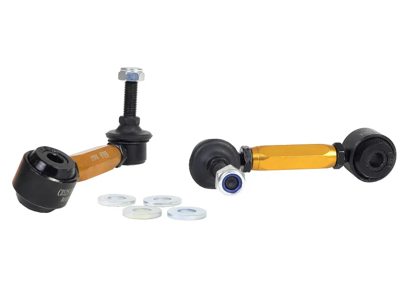 Whiteline KLC150, 99-05 VW Golf/GTI/Jetta / 98-10 Beetle Front Sway Bar Link Kit - Adjustable Ball End Links