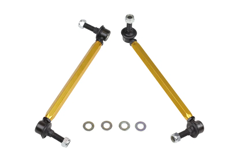 Whiteline KLC169, 05-14 Ford Mustang V8 (Incl. Shelby GT/GT500) Front Sway Bar Link Kit HD Adj Steel Ball