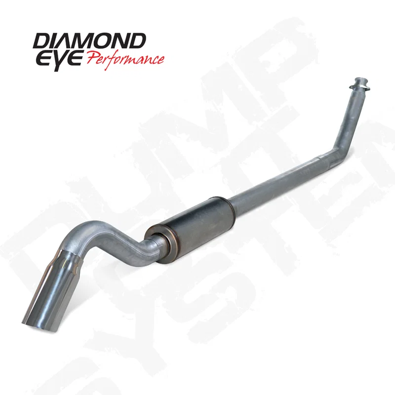 Diamond Eye Performance K4212S-TD, 4in SS TURBO BACK SGL DUMP OUT 98.5-02 DODGE INCLUDING TIP