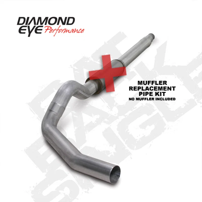 Diamond Eye Performance K5316A-RP, KIT 5in Catback MFLR RPLCMENT PIPE Single AL: 94-97 FORD 7.3L F250/F350 PWRSTROKE