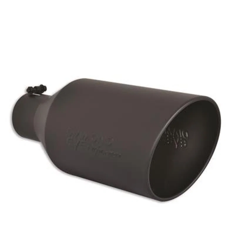 Diamond Eye Performance 4718RA-BK, TIP 4in-7inX18in ROLLED ANGLE BLACK COATED 15-DEGREE ANGLE CUT
