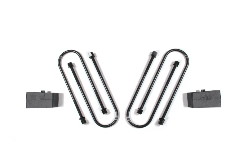 Zone Offroad ZOND1207, Ram 3500 Rear 2in Block Kit - 4in U-bolts
