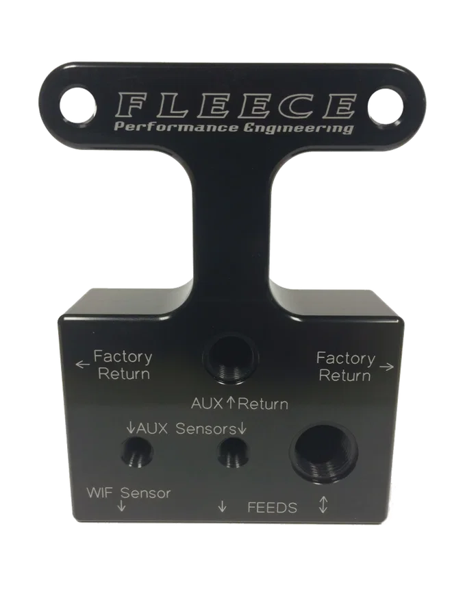 Fleece Performance FPE-FFD-RF-3G-67, 07.5-09 Dodge 6.7L Cummins 3rd Gen Fuel Distribution Block