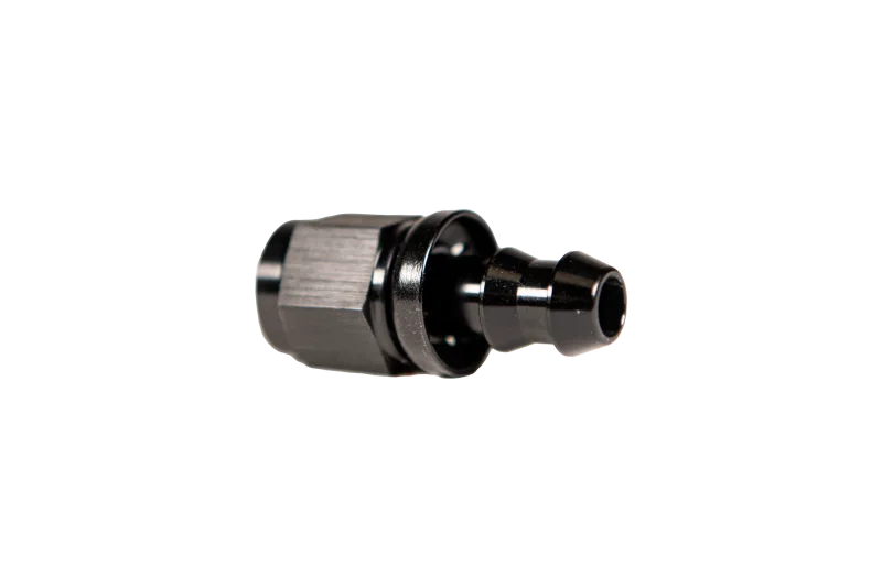 Fleece Performance FPE-PL-00-06, Universal -6AN Straight to Hose Barb - Black