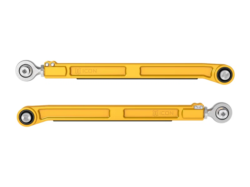 ICON 54002G, 22-23 Toyota Tundra / 2024 Toyota Tacoma Billet Rear Lower Link Kit - Gold Anodized